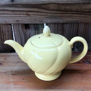 Vintage Ellgreave Pottery Burslem Yellow Teapot